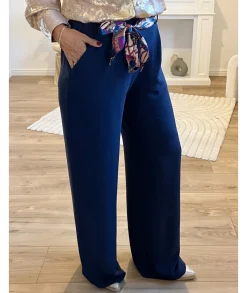 Jeans / Pantalons>La boutique de Lilie PANTALON PAULA III Marine