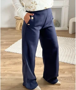 Jeans / Pantalons>La boutique de Lilie PANTALON QUENTIN Marine