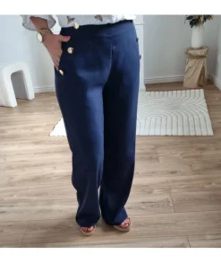 Jeans / Pantalons>La boutique de Lilie PANTALON QUINCY Marine