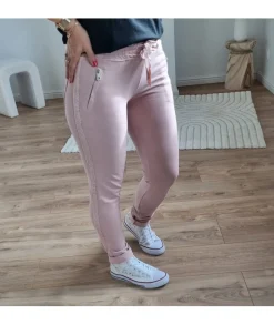 Jeans / Pantalons>La boutique de Lilie PANTALON QUINTINIA Rose
