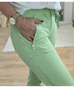 Jeans / Pantalons>La boutique de Lilie PANTALON QUINTINIA II Vertdeau