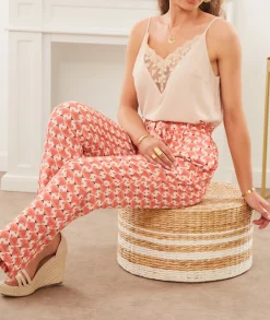 Jeans / Pantalons>La boutique de Lilie PANTALON RACHIDA Rose