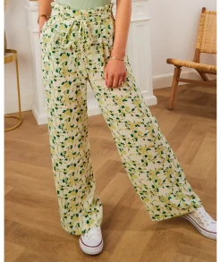 Jeans / Pantalons>La boutique de Lilie PANTALON RANIA Vert