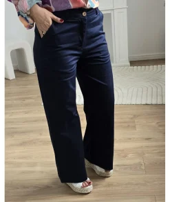Jeans / Pantalons>La boutique de Lilie PANTALON ROBERTA WILDE Marine