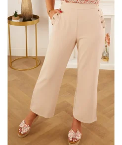Jeans / Pantalons>La boutique de Lilie PANTALON ROSE MARIE Beige