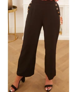 Jeans / Pantalons>La boutique de Lilie PANTALON ROSE MARIE Noir