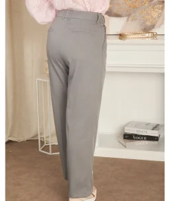 Jeans / Pantalons>La boutique de Lilie PANTALON ROXANE Gris