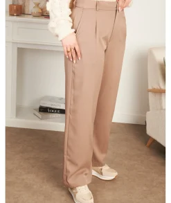 Jeans / Pantalons>La boutique de Lilie PANTALON ROXANE Camel