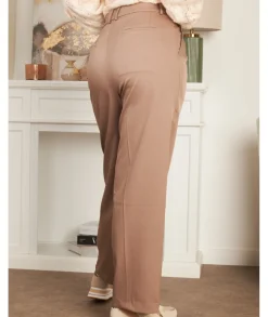 Jeans / Pantalons>La boutique de Lilie PANTALON ROXANE Camel