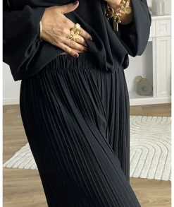 Jeans / Pantalons>La boutique de Lilie PANTALON SAMIRA Noir