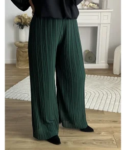 Jeans / Pantalons>La boutique de Lilie PANTALON SAMIRA Vertsapin