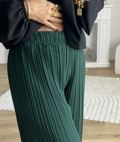 Jeans / Pantalons>La boutique de Lilie PANTALON SAMIRA Vertsapin