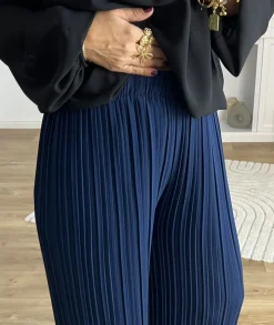 Jeans / Pantalons>La boutique de Lilie PANTALON SAMIRA Marine