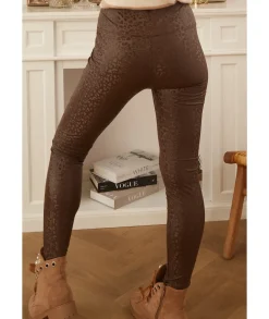 Jeans / Pantalons>La boutique de Lilie PANTALON SWANA Marron