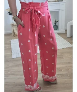 Jeans / Pantalons>La boutique de Lilie PANTALON TOSCANE Corail