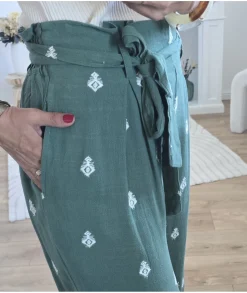 Jeans / Pantalons>La boutique de Lilie PANTALON TOSCANE Kaki