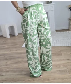 Jeans / Pantalons>La boutique de Lilie PANTALON TRESSY Vertdeau
