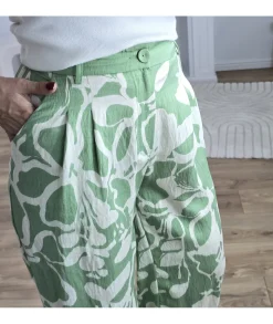 Jeans / Pantalons>La boutique de Lilie PANTALON TRESSY Vertdeau