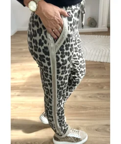 Jeans / Pantalons>La boutique de Lilie PANTALON VANESSA Taupe