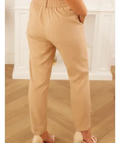 Jeans / Pantalons>La boutique de Lilie PANTALON WANDA Taupe