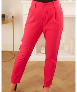 Jeans / Pantalons>La boutique de Lilie PANTALON WANDA Fushia