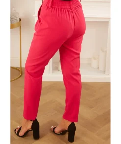 Jeans / Pantalons>La boutique de Lilie PANTALON WANDA Fushia