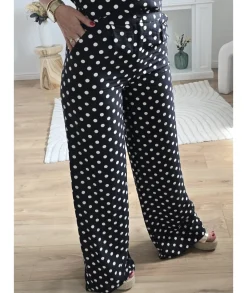 Jeans / Pantalons>La boutique de Lilie PANTALON XABINA Noir