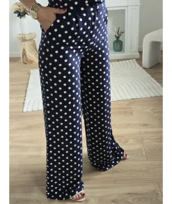 Jeans / Pantalons>La boutique de Lilie PANTALON XABINA Marine