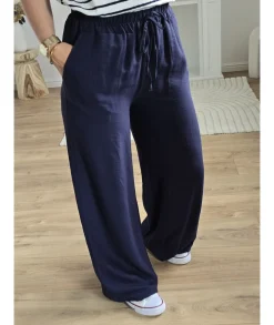Jeans / Pantalons>La boutique de Lilie PANTALON YADIRA Marine