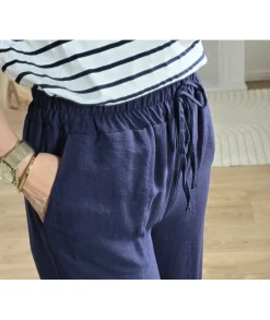 Jeans / Pantalons>La boutique de Lilie PANTALON YADIRA Marine