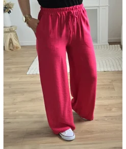 Jeans / Pantalons>La boutique de Lilie PANTALON YADIRA Fushia