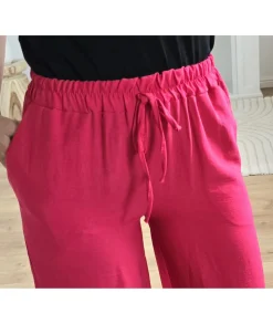 Jeans / Pantalons>La boutique de Lilie PANTALON YADIRA Fushia