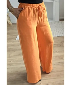 Jeans / Pantalons>La boutique de Lilie PANTALON YADIRA Orange