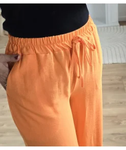 Jeans / Pantalons>La boutique de Lilie PANTALON YADIRA Orange