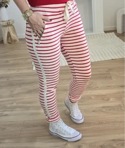 Jeans / Pantalons>La boutique de Lilie PANTALON ZOLA Rouge