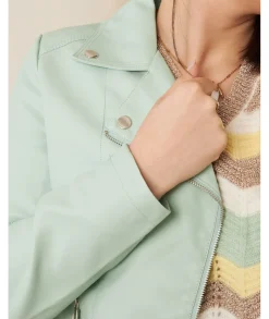 Vestes>La boutique de Lilie PERFECTO SIMILI CUIR BRUNA Vertdeau