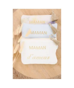 Sacs / Idées Cadeaux>La boutique de Lilie POCHETTE MAMAN D AMOUR Blanc