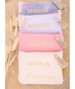 Sacs / Idées Cadeaux>La boutique de Lilie POCHETTE MAMAN D AMOUR Multicolore