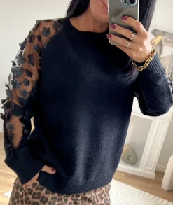 Pulls / Gilets>La boutique de Lilie PULL ARNAUD Noir