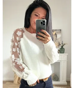 Pulls / Gilets>La boutique de Lilie PULL ARNAUD Blanc