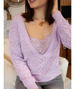 Pulls / Gilets>La boutique de Lilie PULL AUGUSTINE Lilas