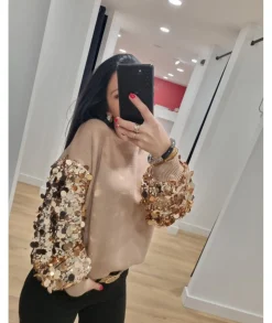 Pulls / Gilets>La boutique de Lilie PULL AZELIE Camel