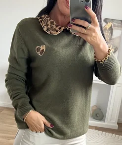 Pulls / Gilets>La boutique de Lilie PULL BASILE Kaki