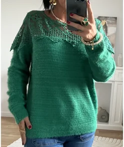 Pulls / Gilets>La boutique de Lilie PULL BASTIEN Vert