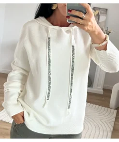 Pulls / Gilets>La boutique de Lilie PULL BERNADETTE Blanc