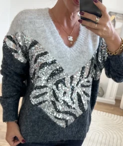 Pulls / Gilets>La boutique de Lilie PULL CALIE Gris