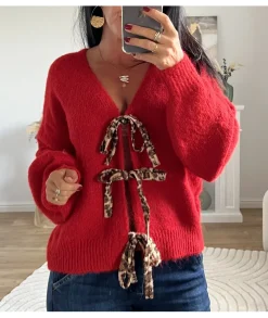 Pulls / Gilets>La boutique de Lilie PULL CLARISSE Rouge