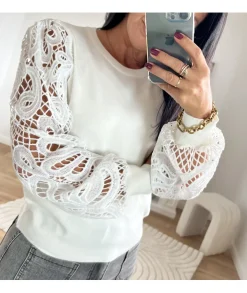 Pulls / Gilets>La boutique de Lilie PULL CLAUDE Blanc