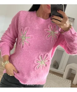 Pulls / Gilets>La boutique de Lilie PULL CODDY Rose