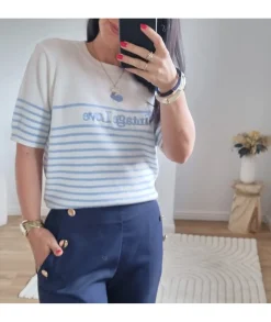 Pulls / Gilets>La boutique de Lilie PULL ELEONORE Bleuciel